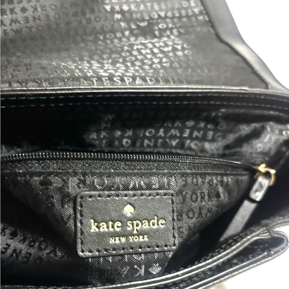 Kate Spade Black Satchel with Gold Accent shoulder handbag - Picture 5 of 7